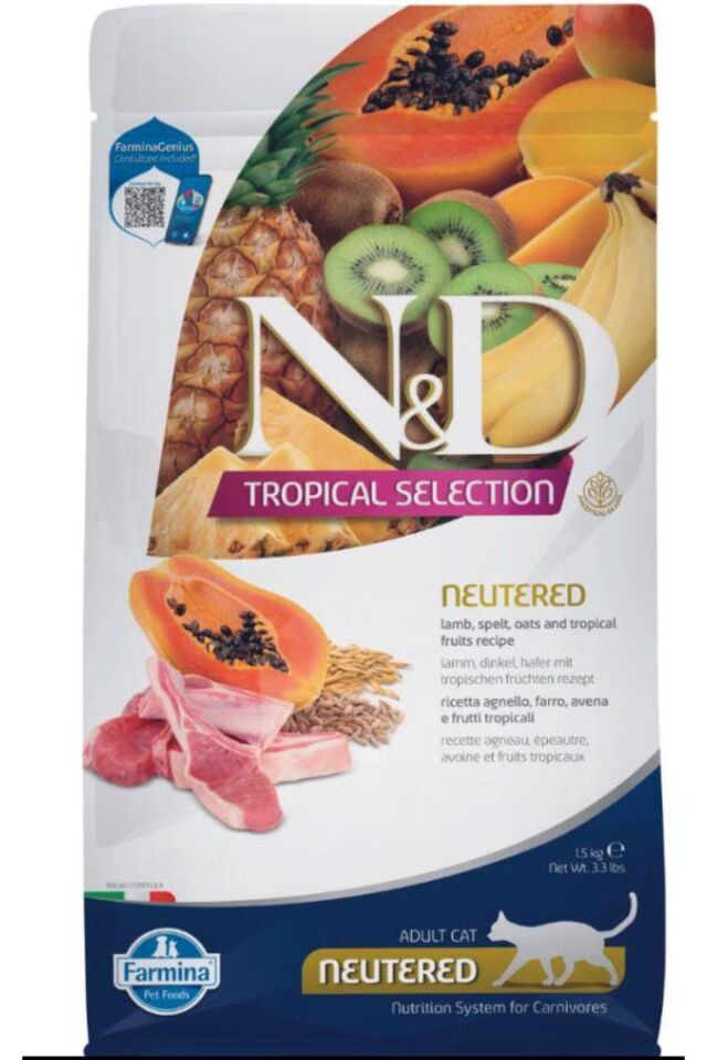 N&D Tropical Kuzulu Kısır Kedi Maması 1.5 Kg