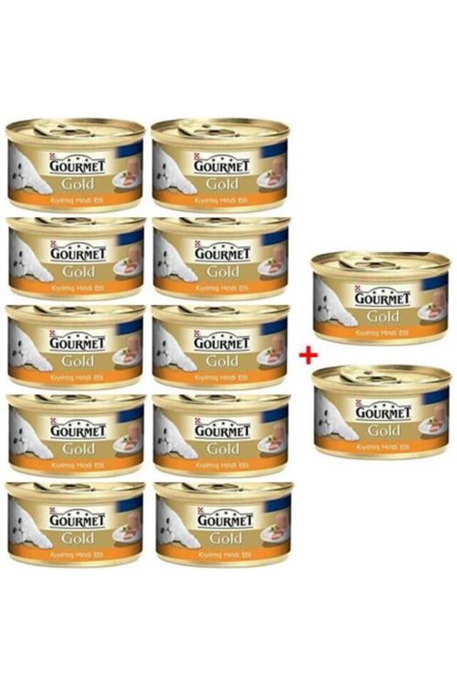 Kıyılmış Hindili Yetişkin Konserve Kedi Maması 6x85 gr Paket