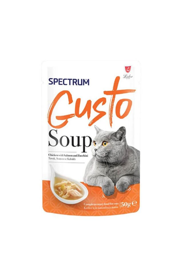 Spectrum Gusto Tavuklu Somon Balıklı Ve Kabaklı Kedi Çorbası 50 Gr