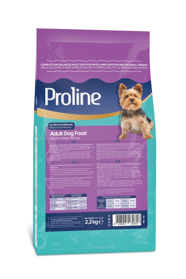 Proline Küçük Irklara Özel Kuzu Etli ve Pirinçli Yetişkin Köpek Maması 2,2 kg