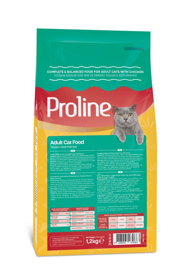 Proline Tavuklu Kısırlaştırılmış (Sterilised) Yetişkin Kedi Maması 1,2 kg