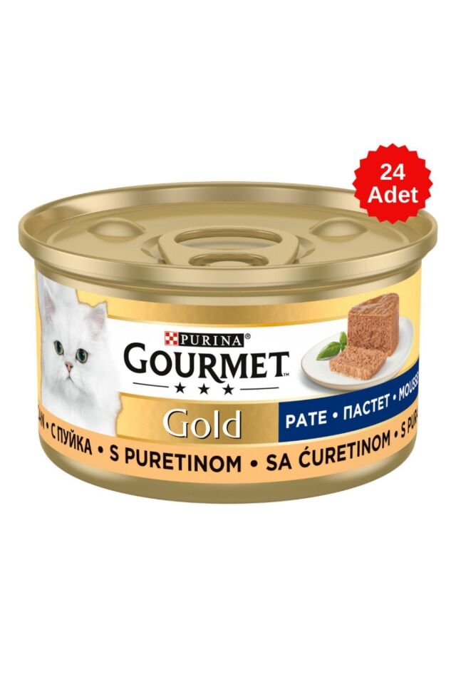 Kıyılmış Hindi Etli Kedi Konserve Maması 85 Gr 24 Adet