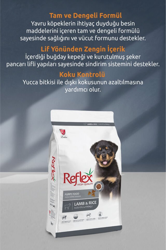Kuzu Etli ve Pirinçli Yavru Köpek Maması 10 kg