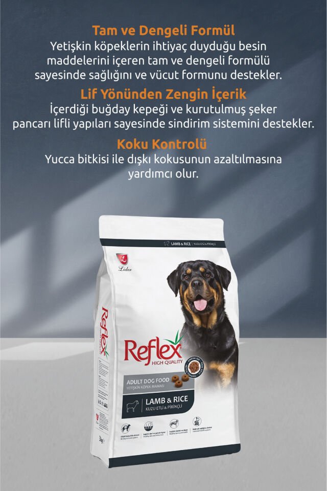 Kuzu Etli ve Pirinçli Yetişkin Köpek Maması 10 kg