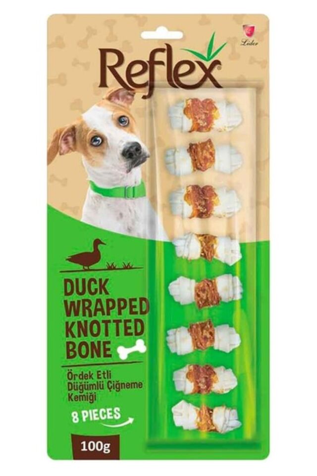 Ördek Etli Köpek Ödülü Düğümlü Çiğneme Kemiği 8'li 100 gr