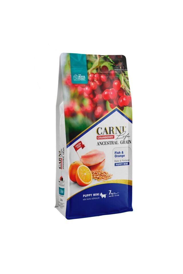 Carni Dog Puppy Mini Balık/portakal Köpek Maması 7 Kg