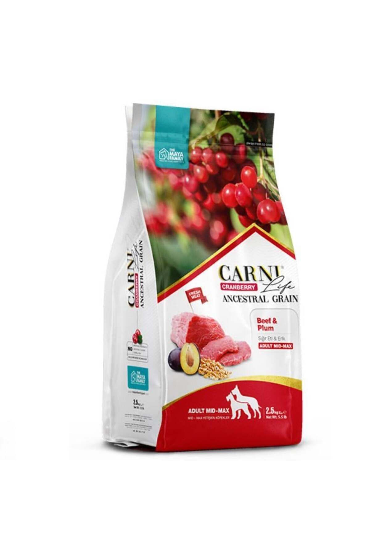 Carni Life Sığır Eti Erik Yetişkin Köpek Maması Medium & Maxi (12 KG)