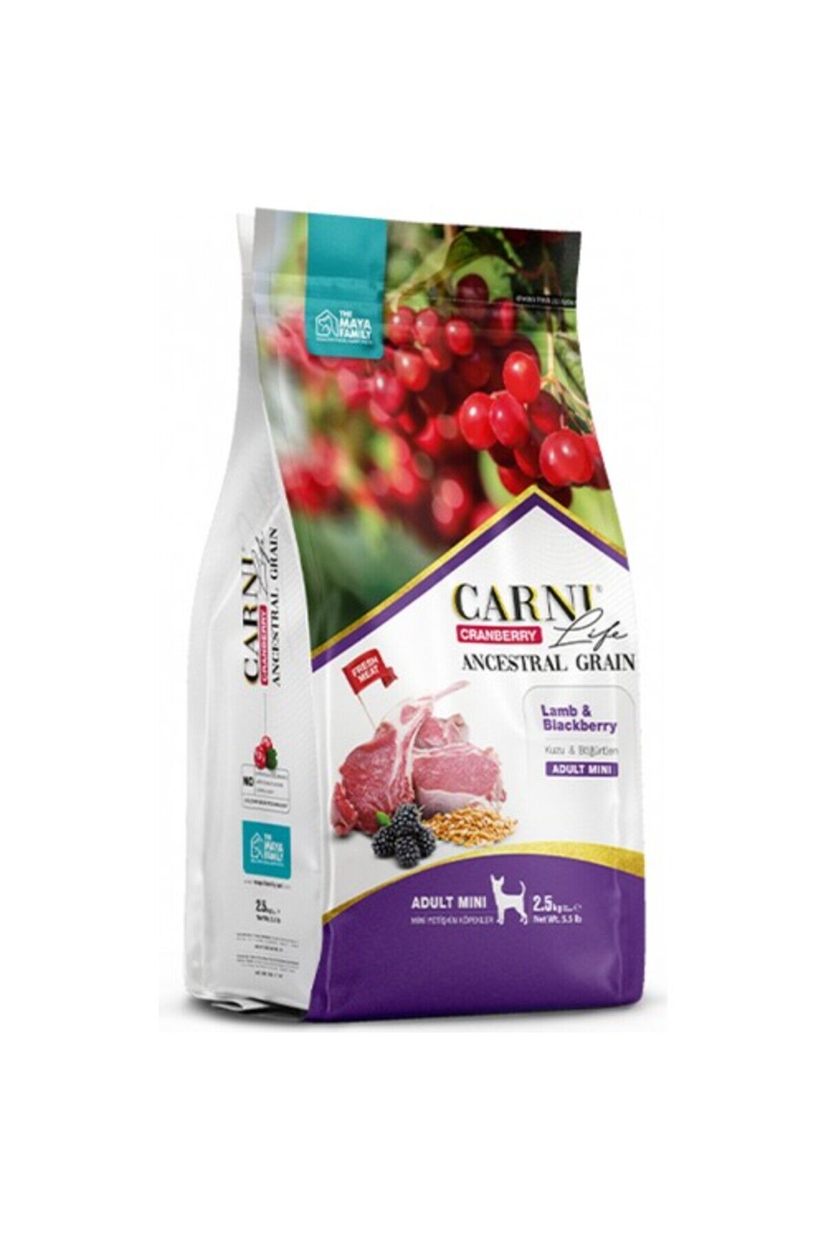 Carni Dog Adult Mini Kuzu Etli/bögürtlen Köpek Maması 2.5 Kg