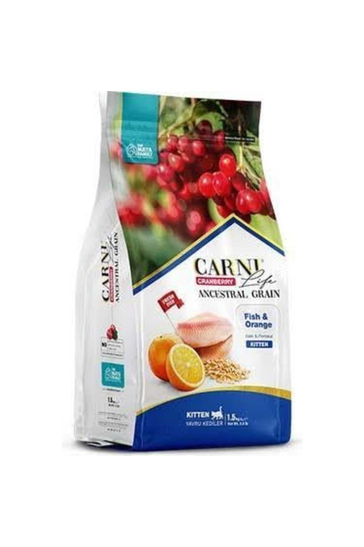 Carni Life Ancestral Grain Balıklı Ve Portakallı Yavru Kedi Maması (10 KG)