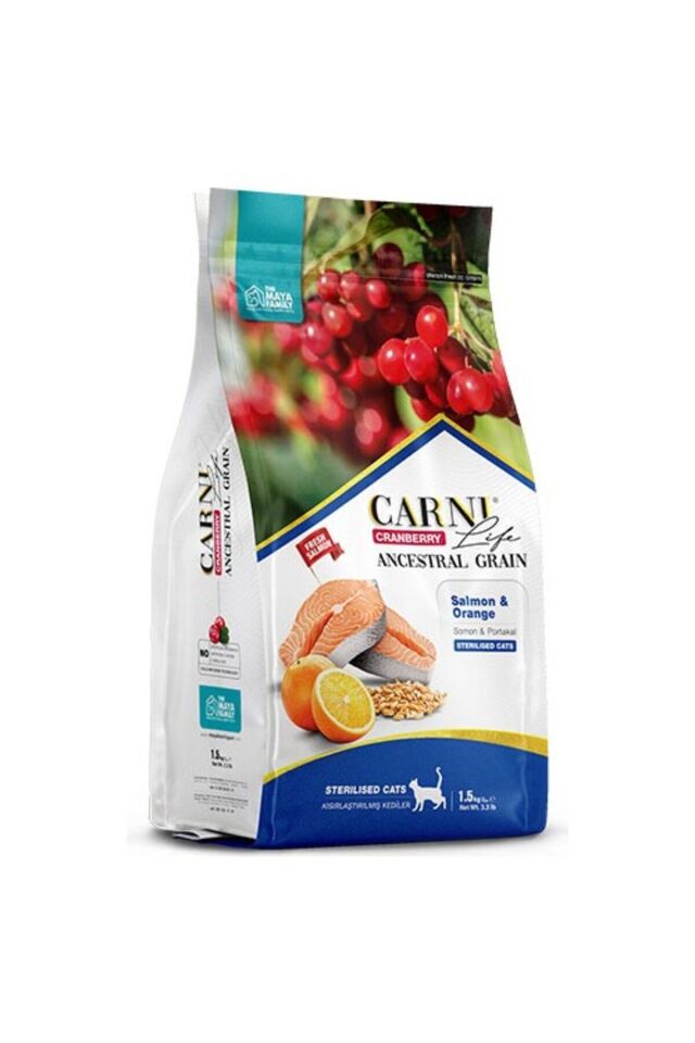 Carni Cat Sterilized Balık/portakal Kedi Maması 1.5 Kg