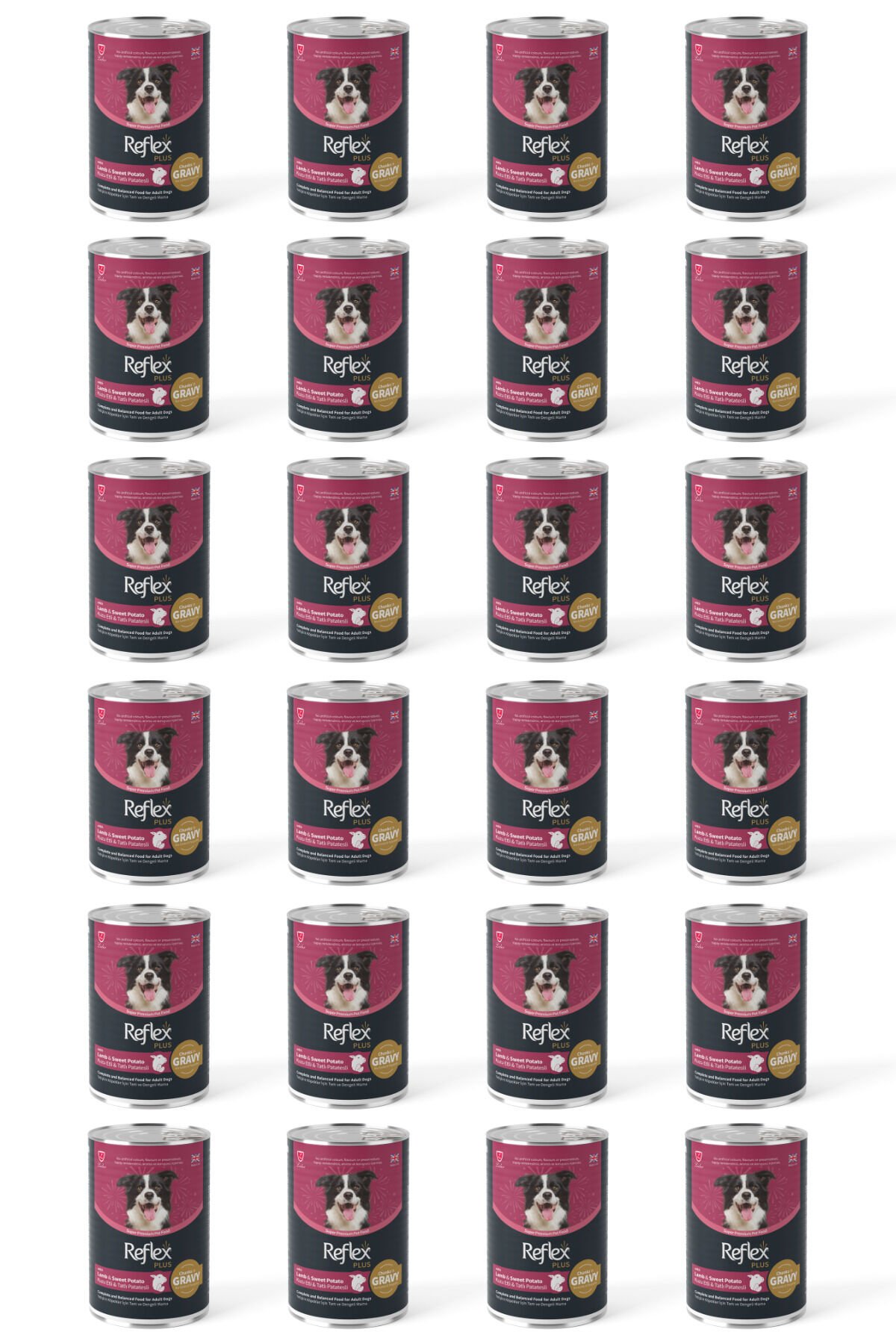 Köpek Konserve Kuzu Etli & Tatlı Patatesli Chunks in Gravy 400 Gr x 24 Adet