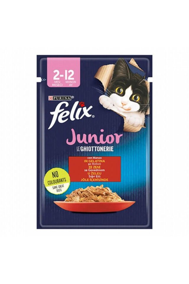 Purina Pouch Junior Sığır Etli Yavru Kedi Konservesi 26 Adet 85 gr