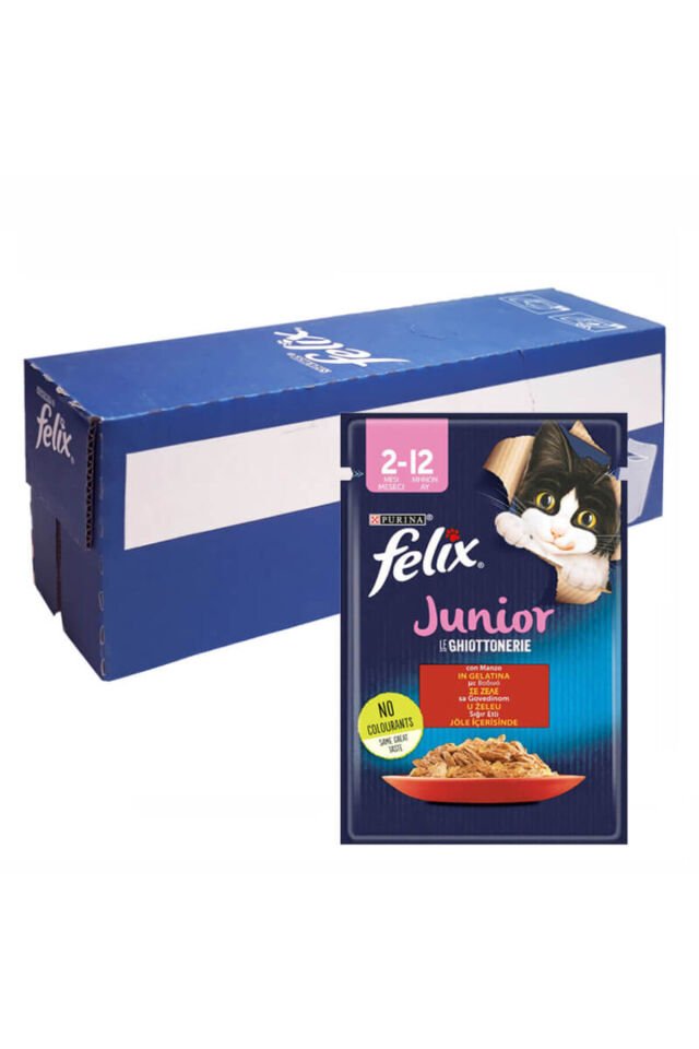 Purina Pouch Junior Sığır Etli Yavru Kedi Konservesi 26 Adet 85 gr