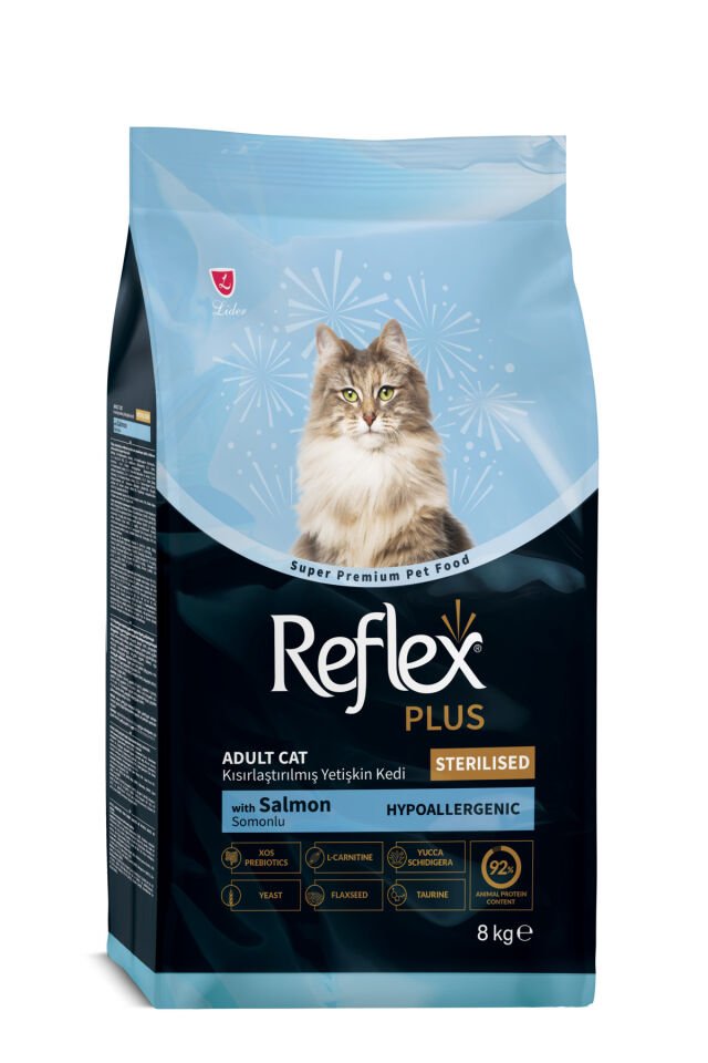 Plus Hipoalerjenik Kısırlaştırılmış/Sterilised Somonlu Yetişkin Kedi Maması 8 kg