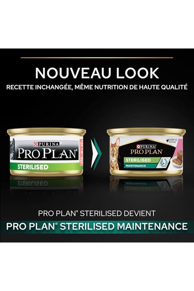 Proplan Sterilised Ton Balıklı Ve Somonlu Kısırlaştırılmış Yetişkin Kedi Maması Konserve 12x85 Gr