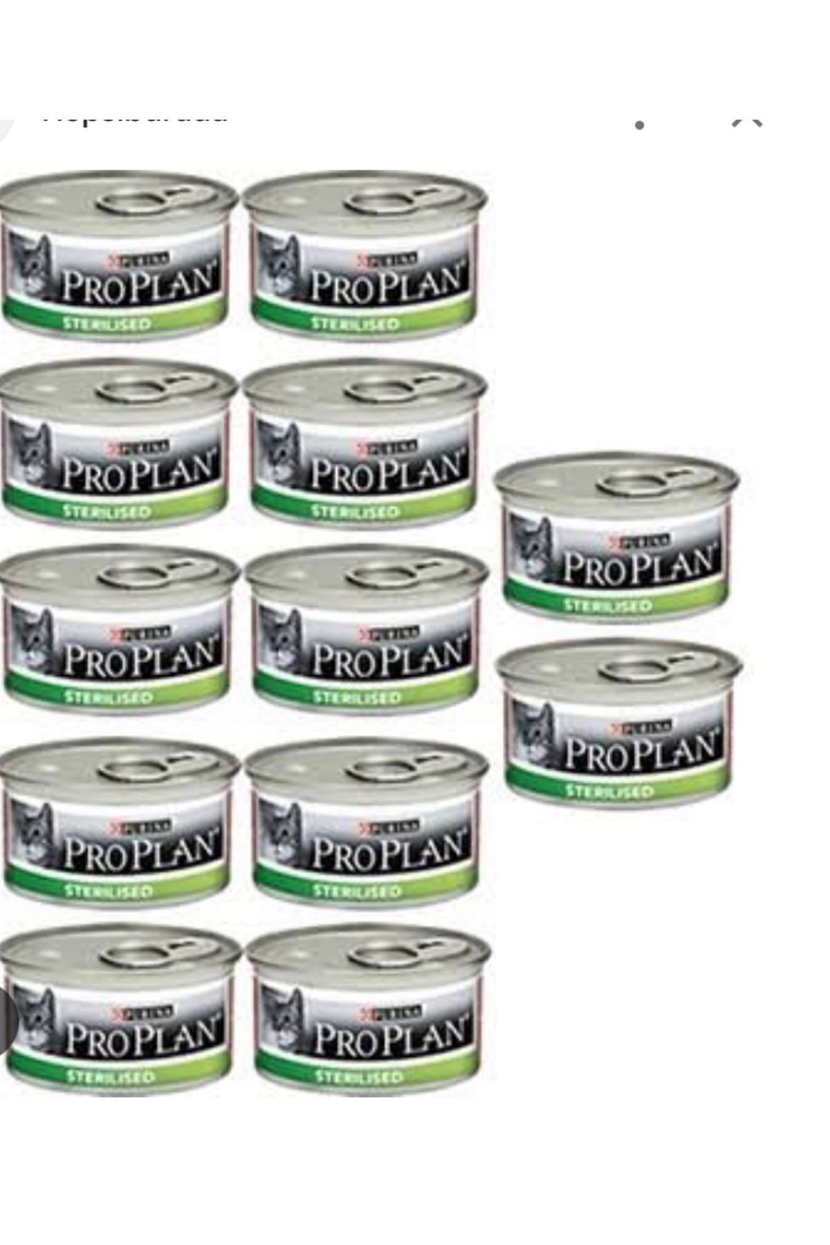Proplan Sterilised Ton Balıklı Ve Somonlu Kısırlaştırılmış Yetişkin Kedi Maması Konserve 12x85 Gr