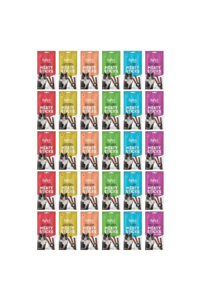 3 Çeşit Karma Kedi Ödül Çubuğu 30 Lu Set