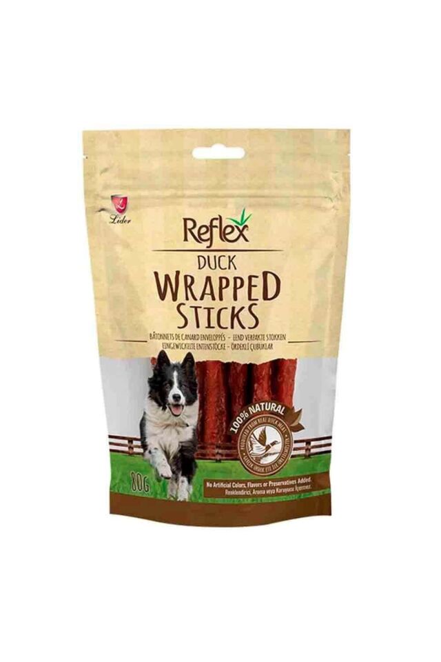 Reflex Wrapped Sticks Ördekli Köpek Ödül Çubukları 80 Gr
