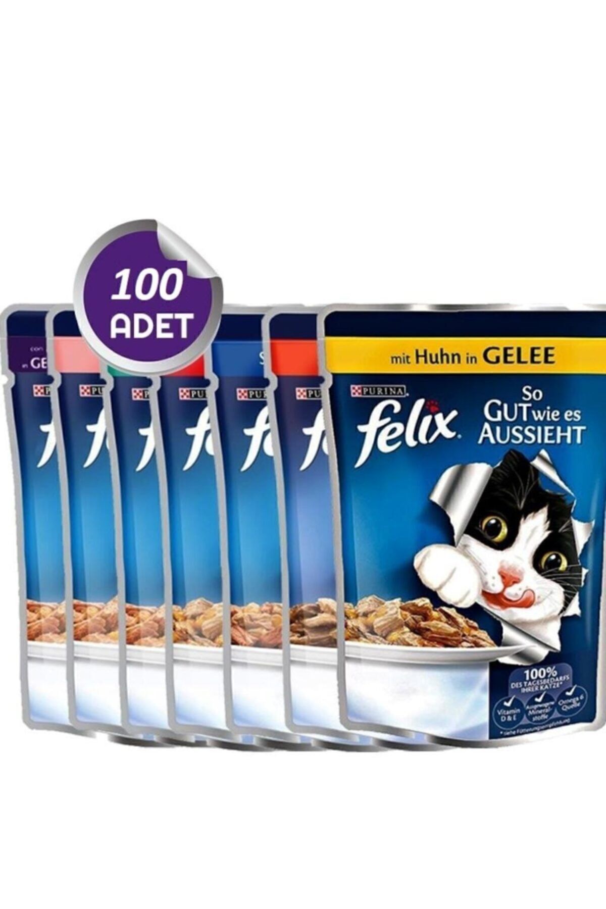 Purina Karışık Kedi Yaş Maması 100 Adet
