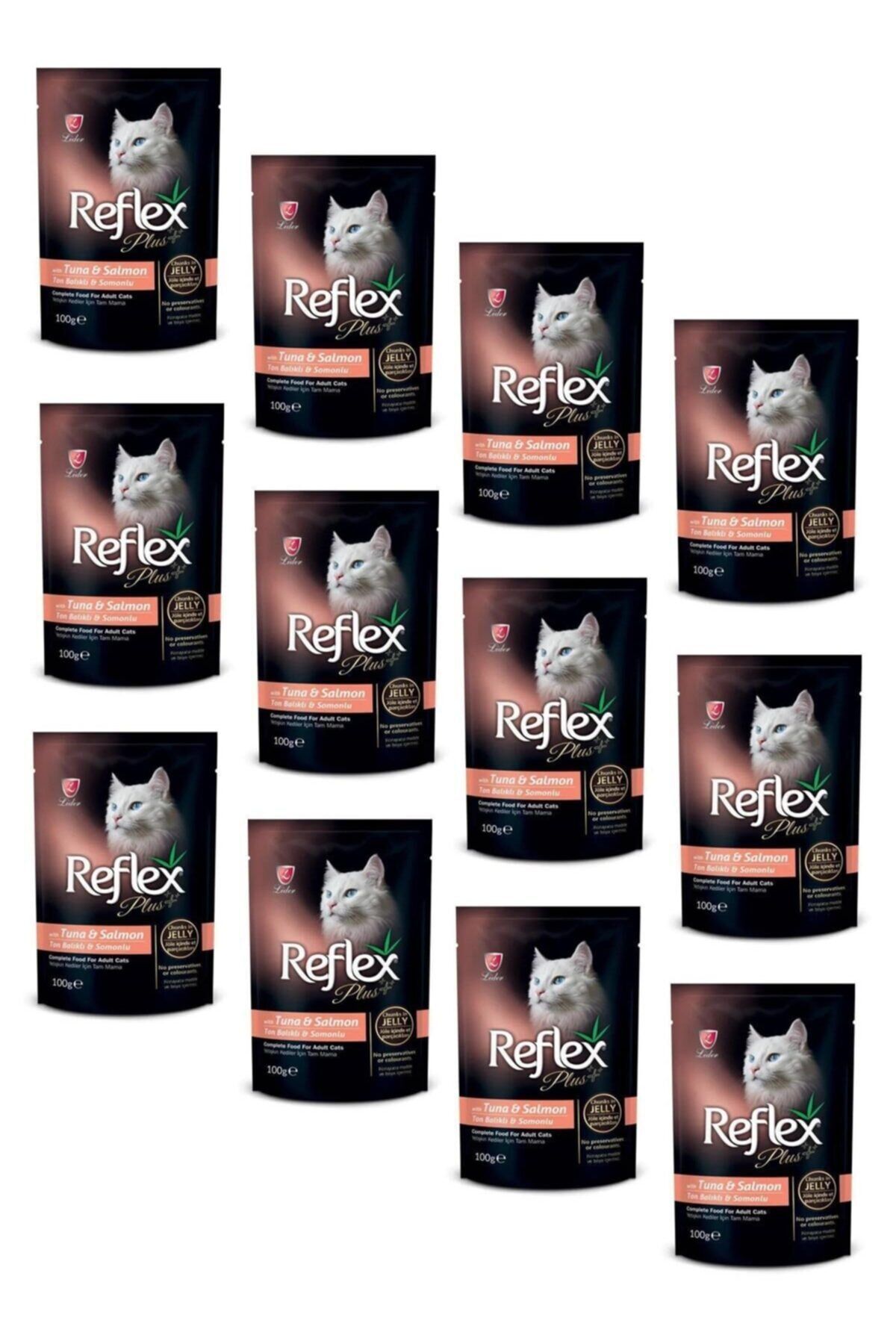 Plus Pouch Ton Balıklı Ve Somonlu Kedi Yaş Mama 100 Gr (12 Adet)