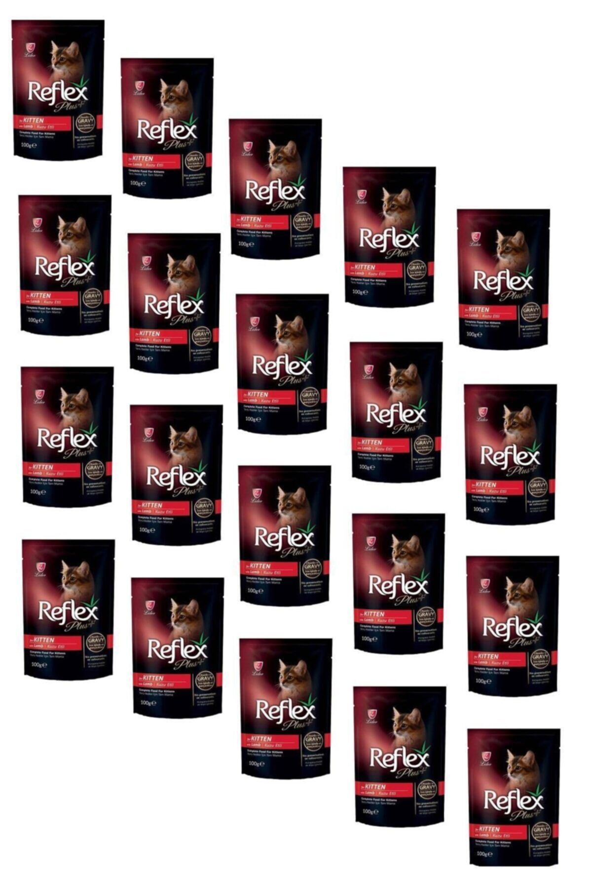 Plus Pouch Kitten Kuzu Etli Soslu Yavru Kedi Yaş Mama (20 Adet)