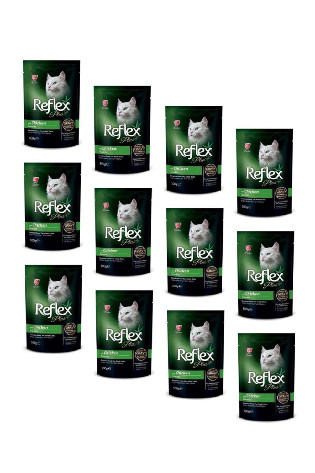 Plus Pouch Tavuklu Gravy Soslu Kedi Yaş Mama 100 Gr (12 Adet)