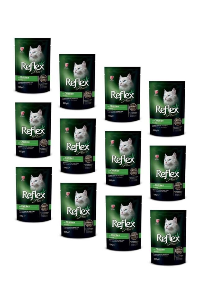 Plus Pouch Tavuklu Gravy Soslu Kedi Yaş Mama 100 Gr (12 Adet)