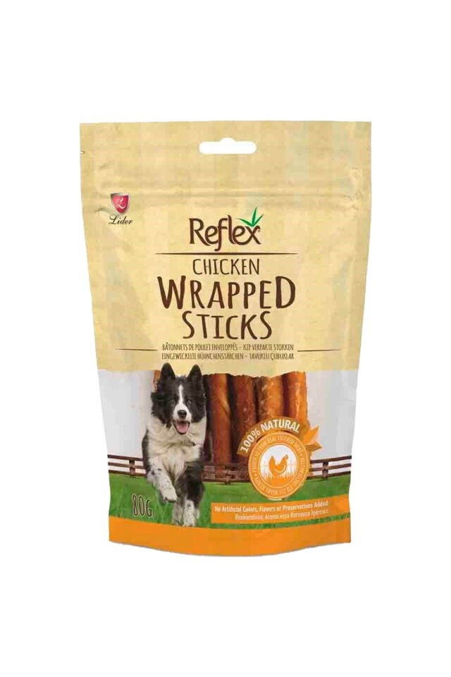 Reflex Wrapped Chicken Tavuk Sargılı Köpek Ödül Çubuğu 80gr