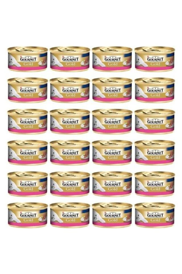 Purina Gold Kıyılmış Sığır Etli Konserve Yetişkin Kedi Maması 24 x 85 G