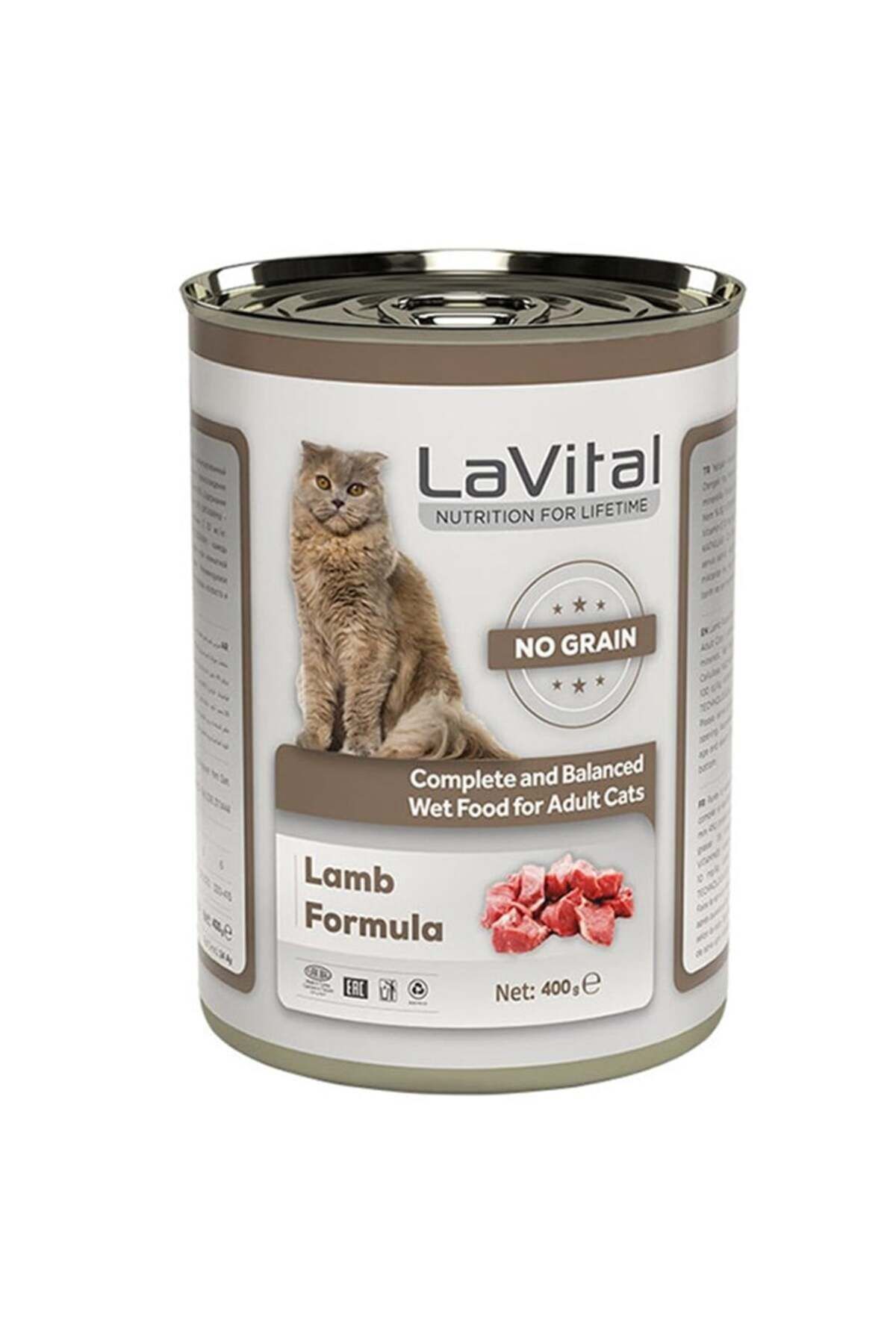 Lavital Adult Tahılsız Kuzu Etli Yetiskin Kedi Konservesi 400 Gr