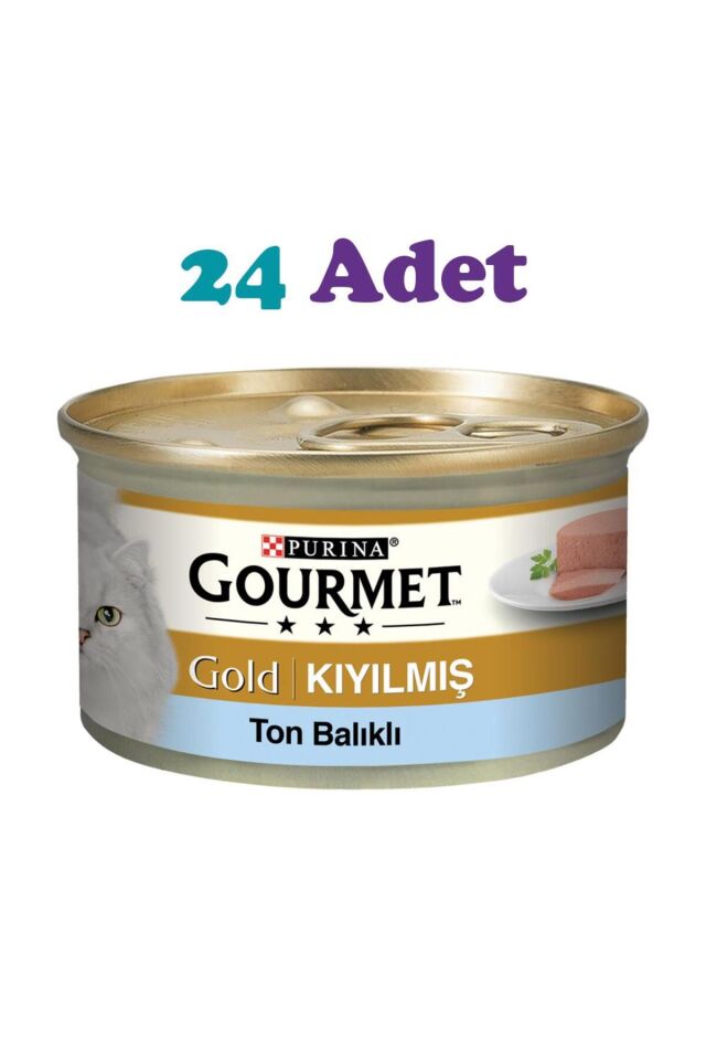 GOLD KIYILMIŞ TON BALIKLI KEDİ KONSERVESİ 85G (24 ADET)