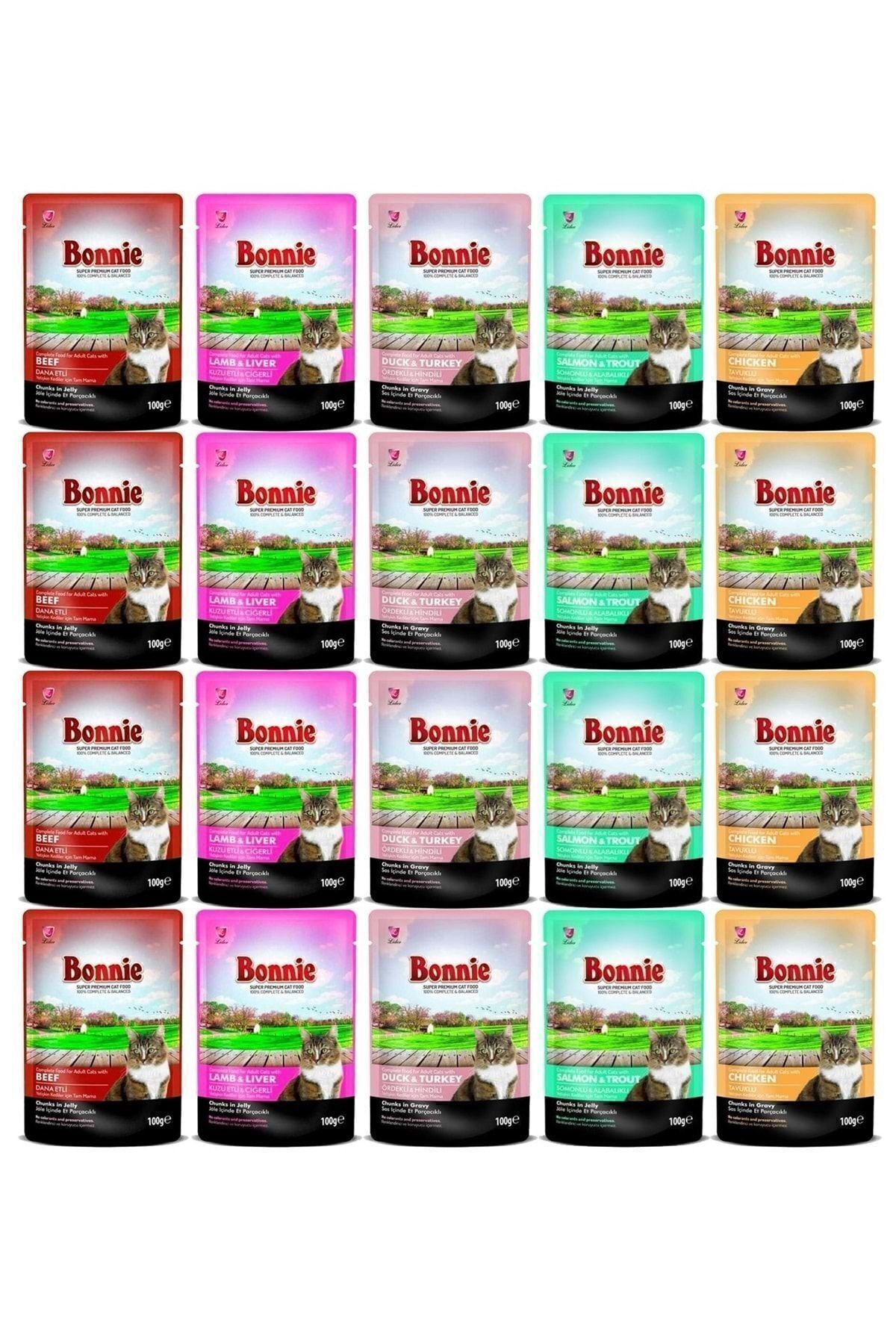 Karışık Pouch Jelly Kedi Konserve 100 Gr 20 Adet