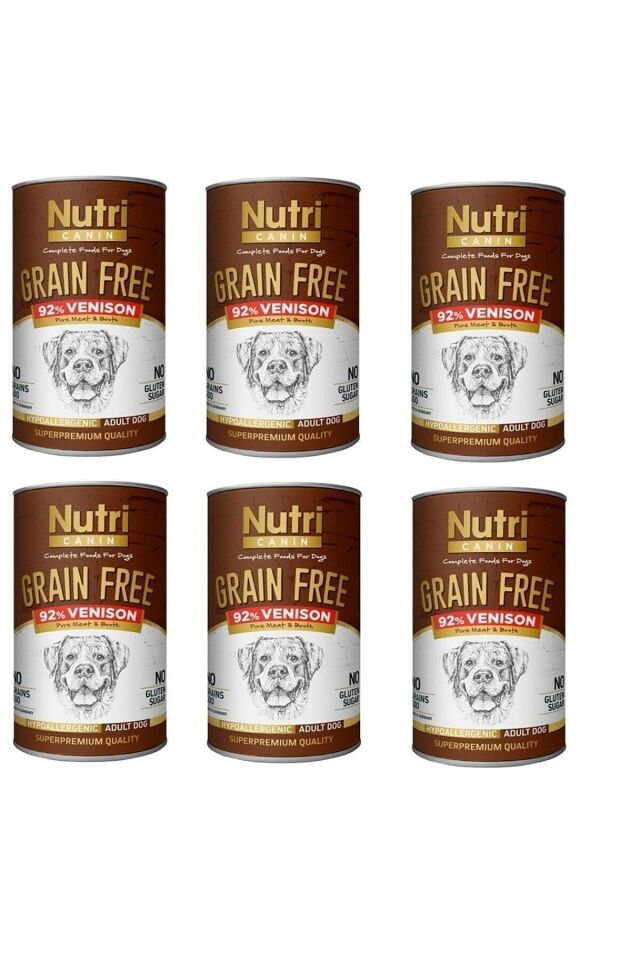 Nutri Tahılsız Geyik Etli Köpek Konserve 400 Gr. X 6 Adet