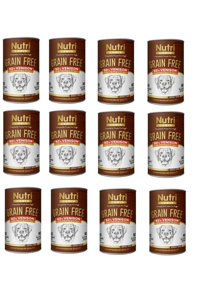 Nutri Tahılsız Geyik Etli Hipoalerjenik Köpek Konserve 400 Gr. X 12 Adet