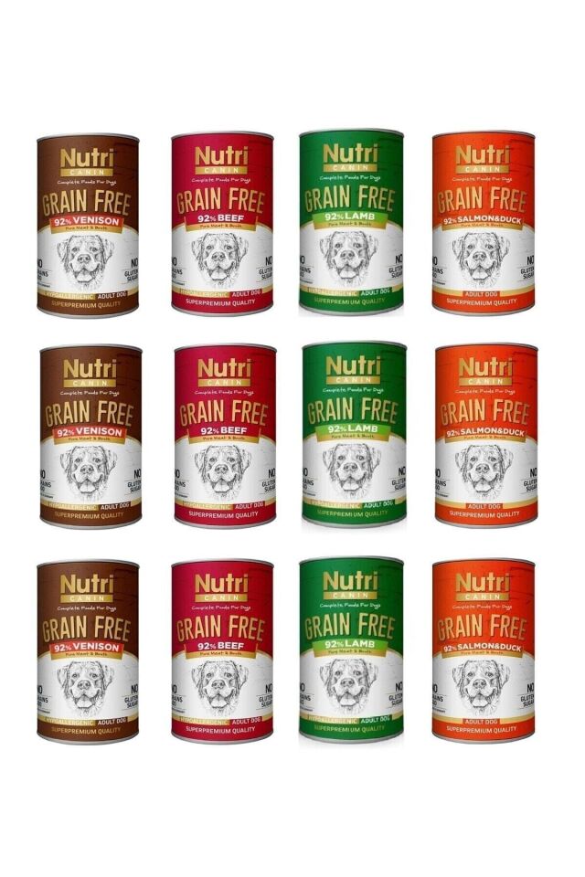 Nutri Tahılsız 4 Çeşit Karma Köpek Konserve 400 Gr. X 12 Adet