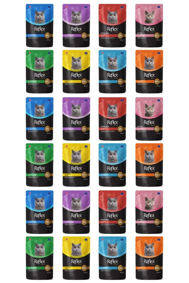 Karışık Soslu Kedi Yaş Maması Kedi Pouch 85 Gr X 24 Adet
