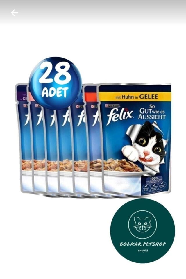 Karışık Kedi Yaş Mama 28 Paket