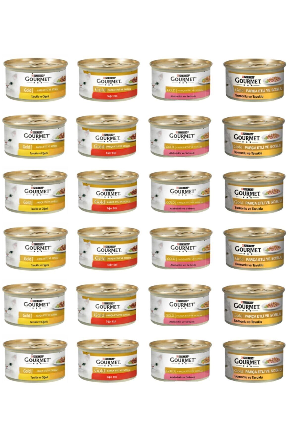 4 Çeşit Parça Etli Karma Konserve 85 Gr. X 24 Adet