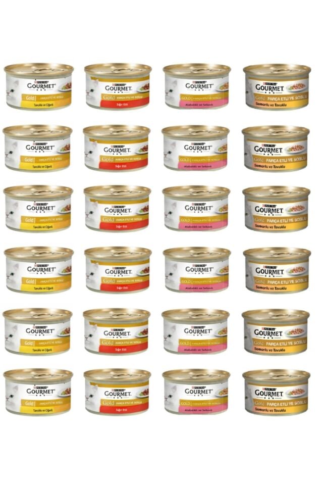 4 Çeşit Parça Etli Karma Konserve 85 Gr. X 24 Adet