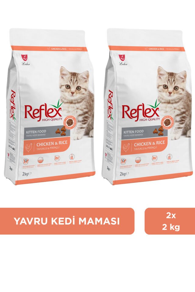 Tavuklu ve Pirinçli Yavru Kedi Maması 2 kg x 2