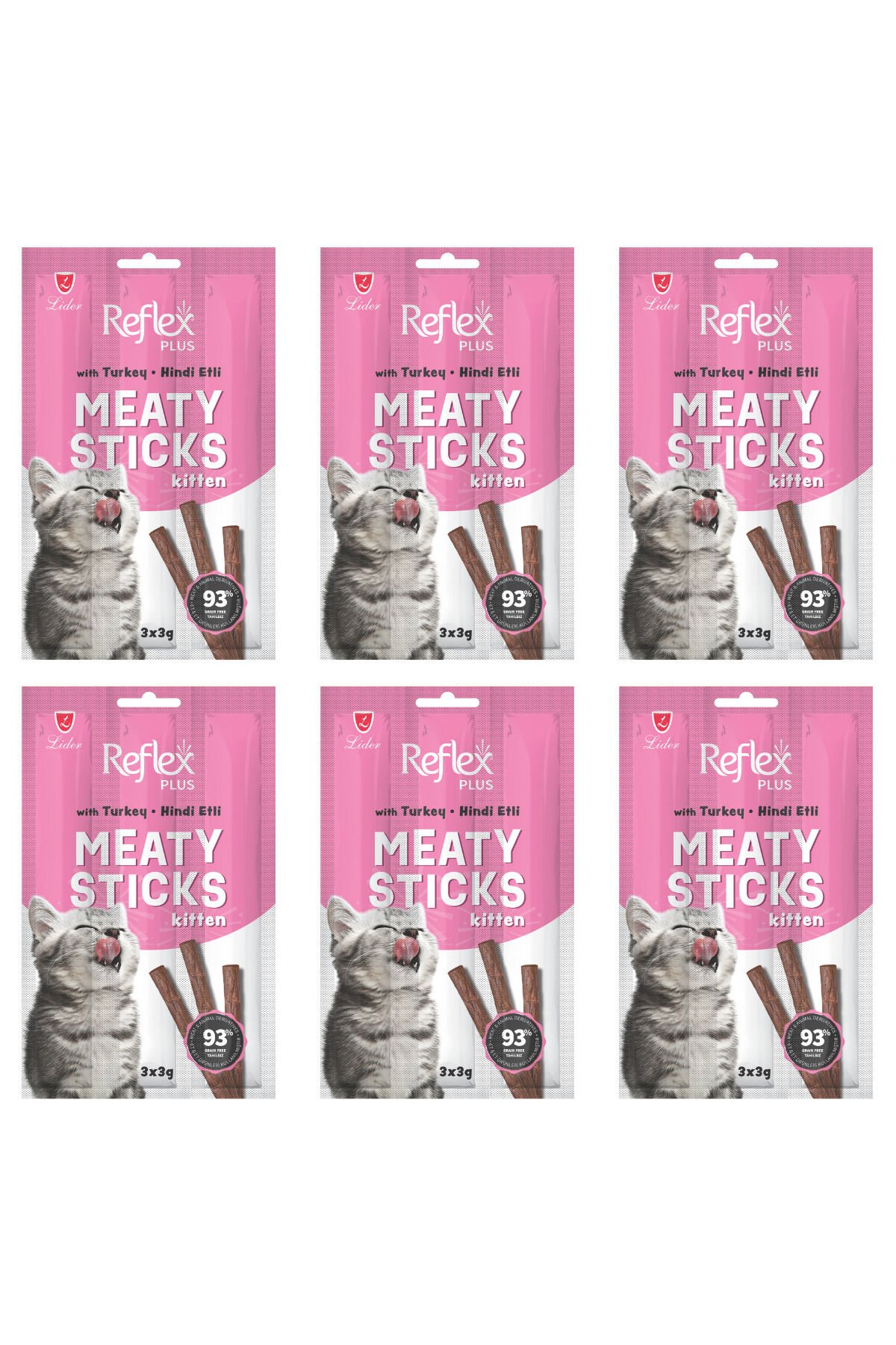 Hindili Stick Yavru Kedi Ödül Maması 3x3 Gr - 6 Paket