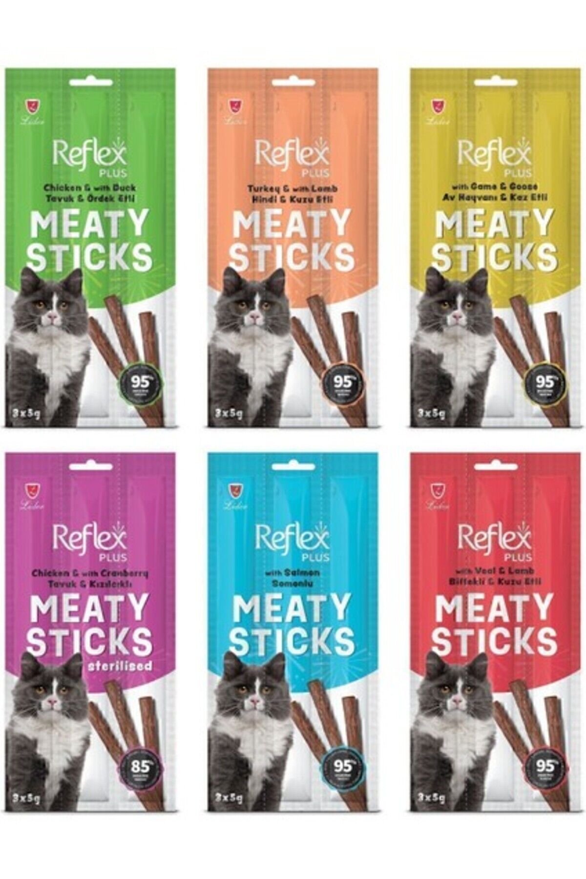 Meaty Sticks Karışık Ödül Maması Seti 3X5GR 6lı Paket