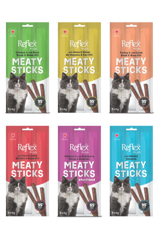 Meaty Sticks Kedi Ödül Maması 6 Farklı Çeşit