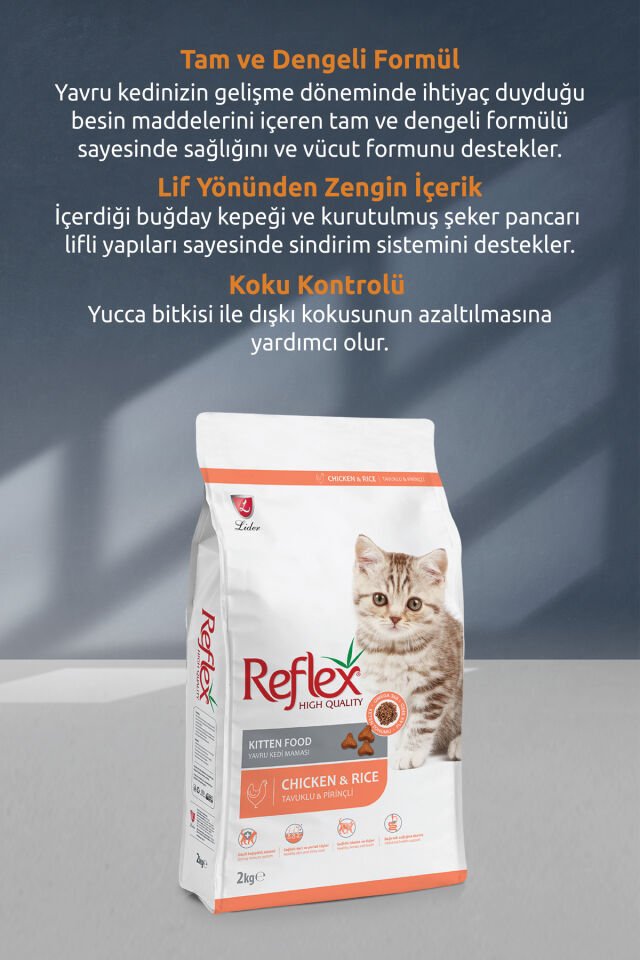 Tavuklu ve Pirinçli Yavru Kedi Maması 2 kg