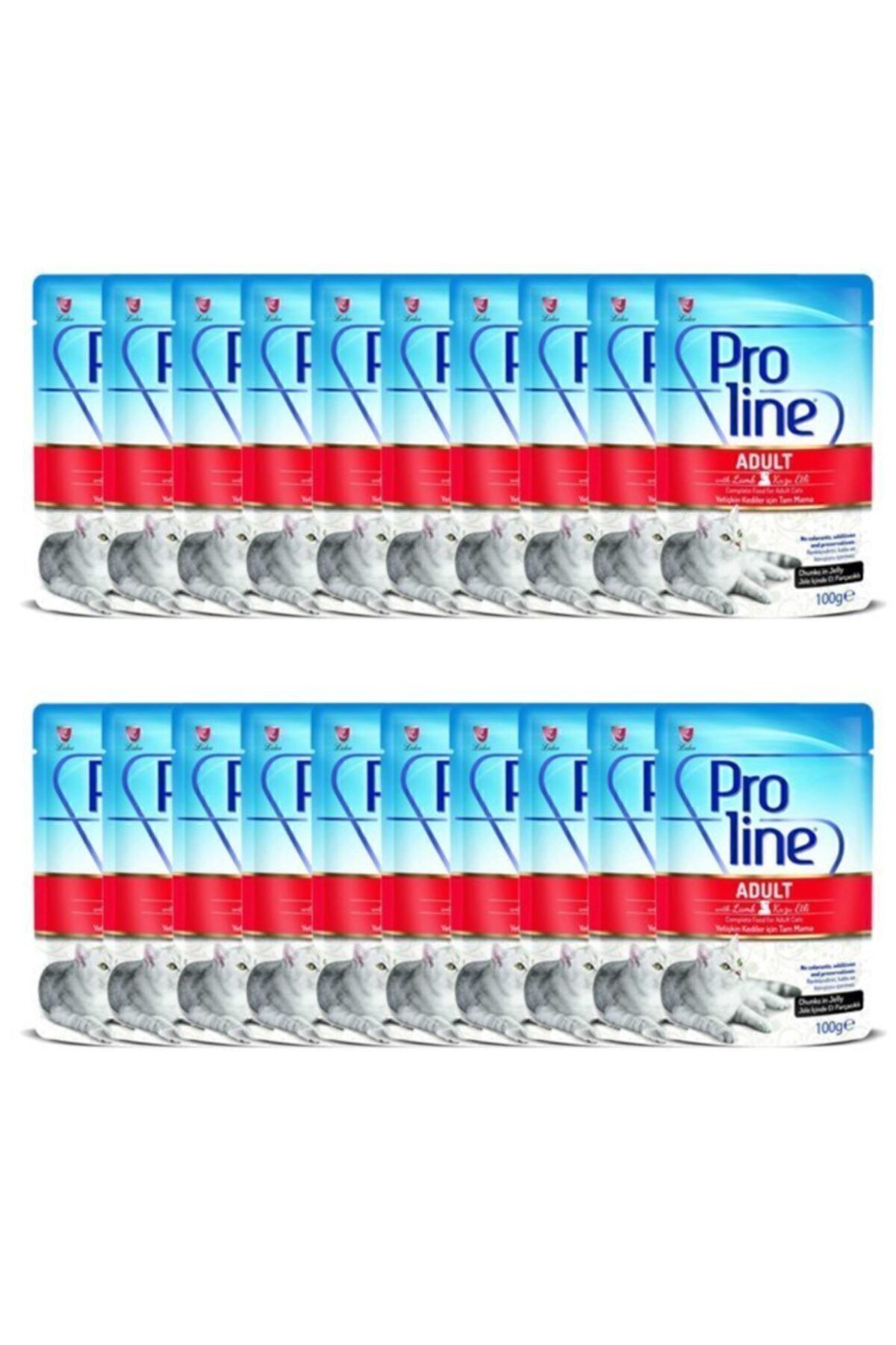Proline Yetişkin Kediler Için Jöleli Kuzu Etli Yaş Mama 100 Gr X 20 Adet