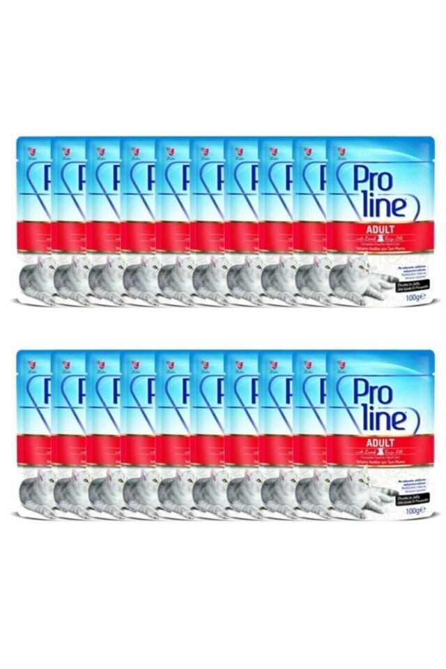 Proline Yetişkin Kediler Için Jöleli Kuzu Etli Yaş Mama 100 Gr X 20 Adet