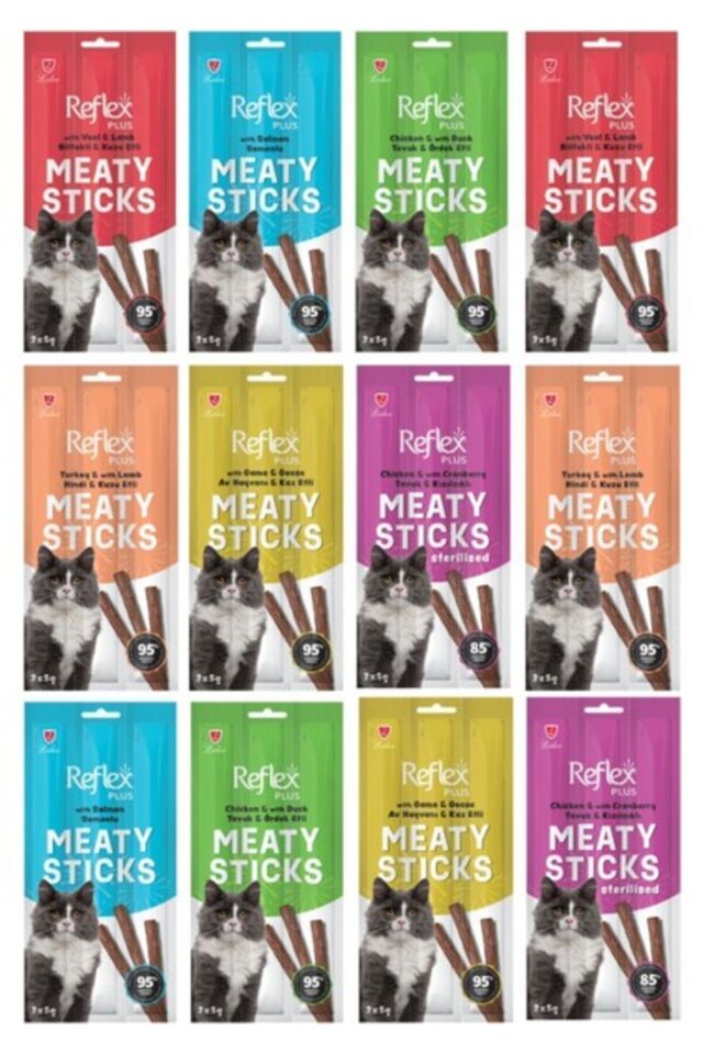Reflex Sticks Kedi Kedi Ödülü Karışık 12 Paket