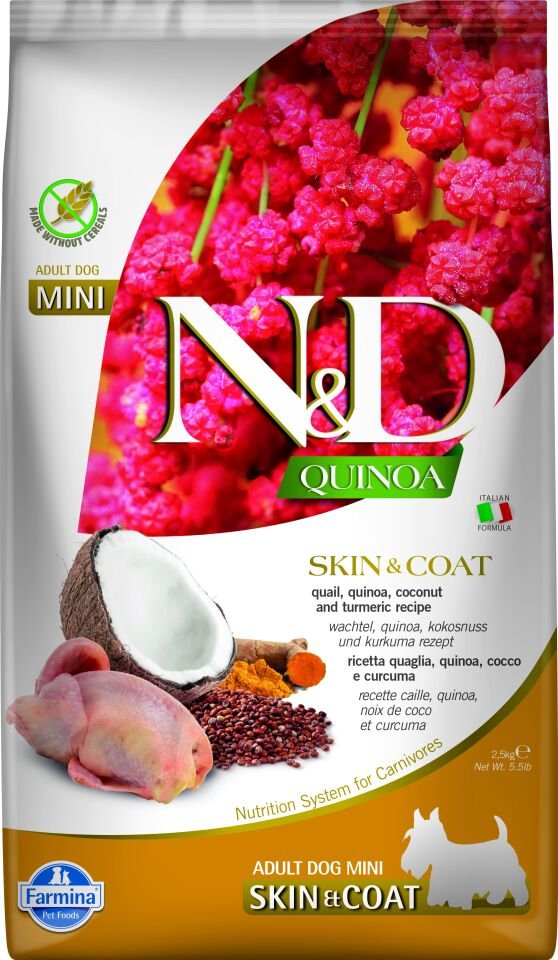 N&D kinoa, Skin&Coat mini 2,5 kg