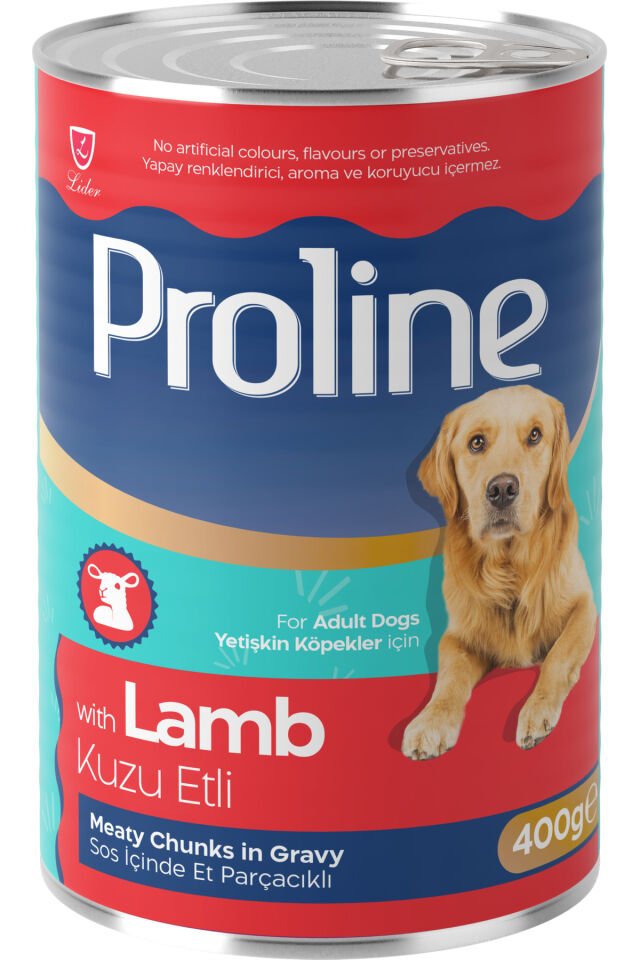 Kuzu Etli Sos İçinde Et Parçacıklı Köpek Konservesi 400g x 24 Adet